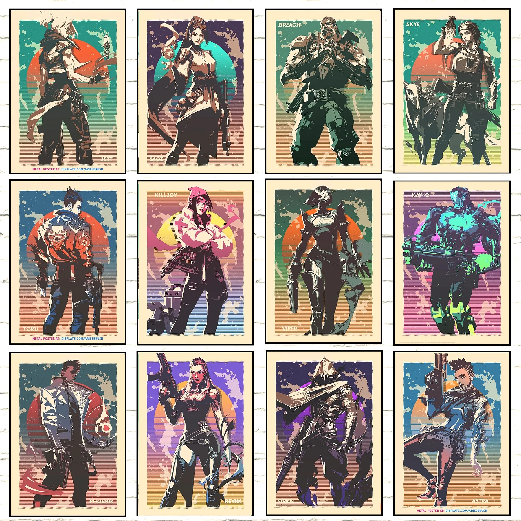 DIY Painting By Numbers Game Valorant Poster Jett Valorant Oil Painting