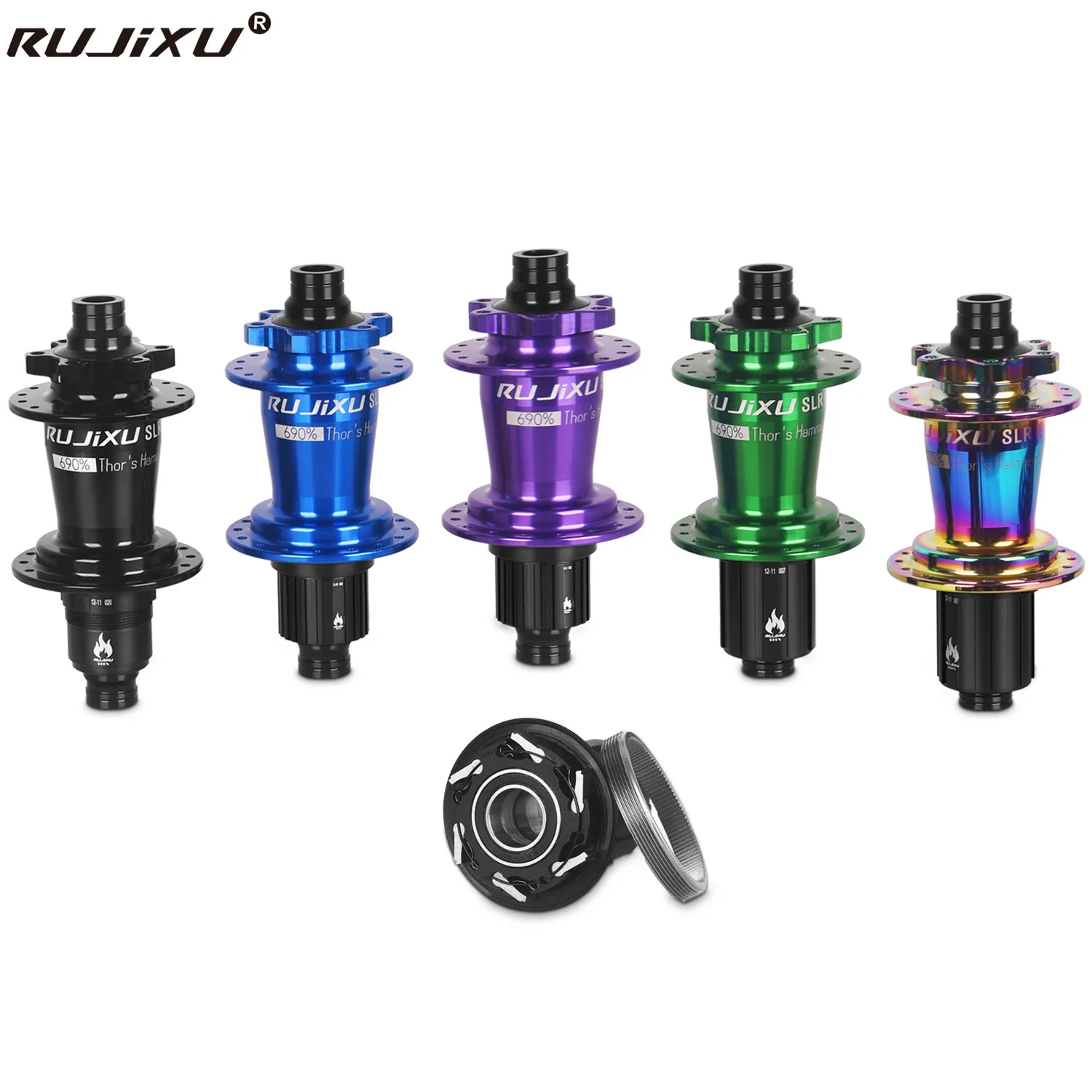 digirit トラックカーボンハブ　前後セット　32H GOLDIX GDR370 ROAD Bicycle Hub 6-bolt Disc Brake Sealed