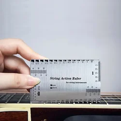 Premium Stainless Steel String Action Gauge - Guitar Repair Tool for Luthiers and Musicians