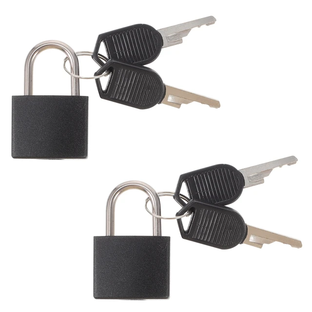 2 Pcs Suitcase Locks with Keys Metal Padlocks Luggage Padlocks Small Keyed  Padlock for School Gym 20mm Black - AliExpress