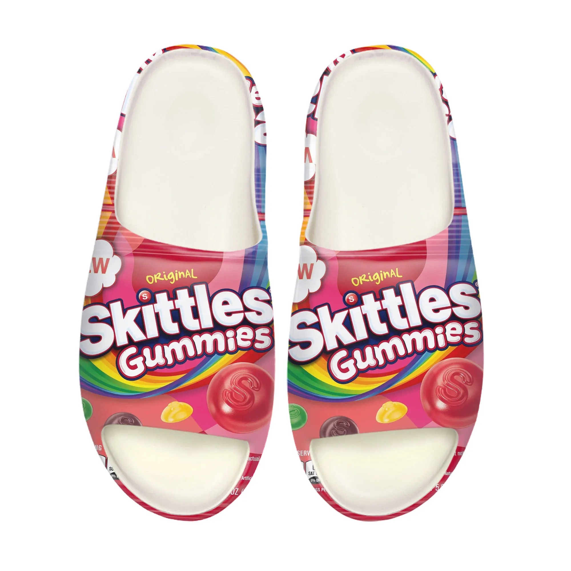 

Skittles Fruity Candy Soft Sole Sllipers Home Clogs Customized Water Shoes Mens Womens Teenager Stepping on Shit Beach Sandals