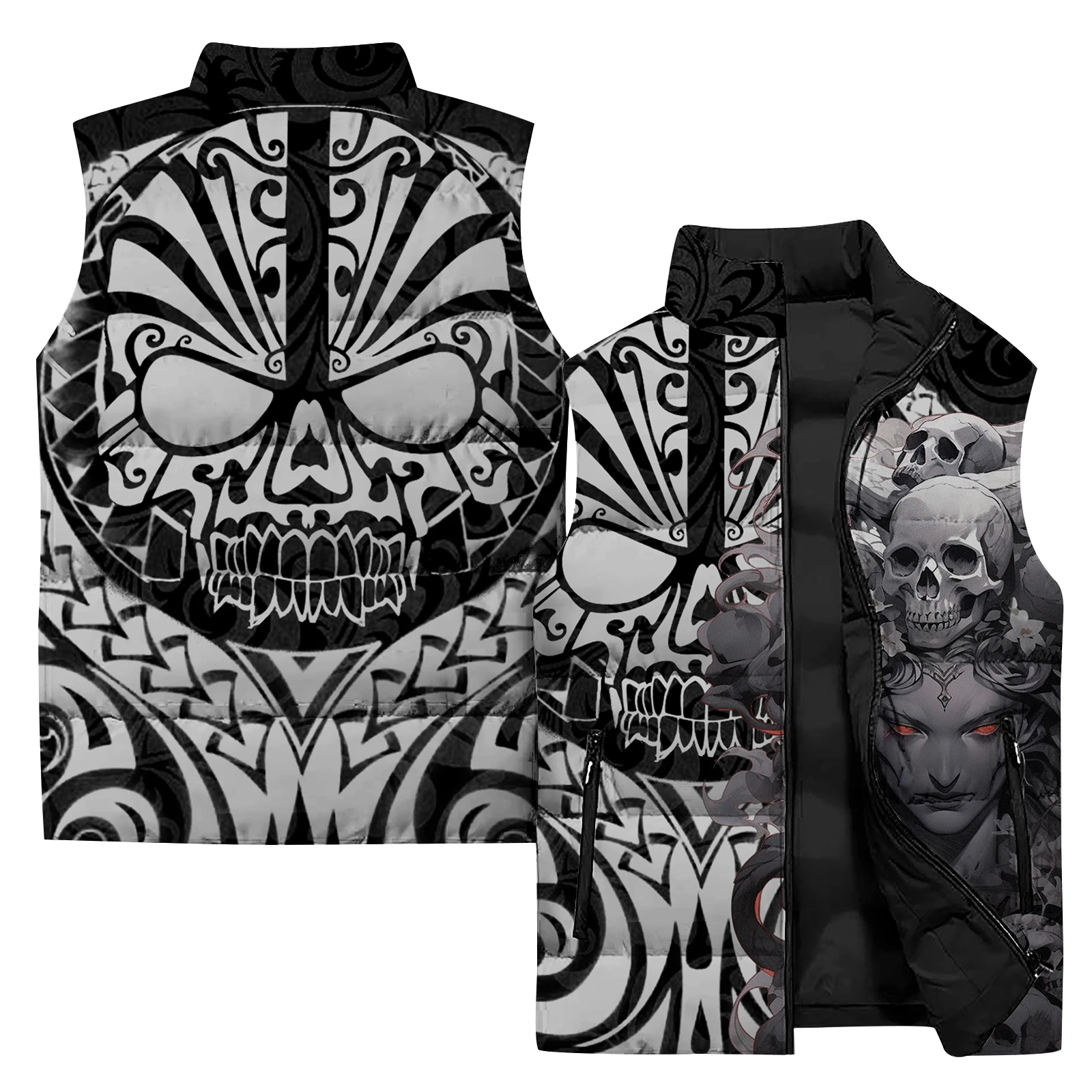 thumbnail image 1 of Chaquetas de diosa, chaleco de senderismo de moda para hombre, chaleco táctico con impresión digital 3D para hombre, chalecos de ropa para hombre duraderos y cálidos, 1 of 5