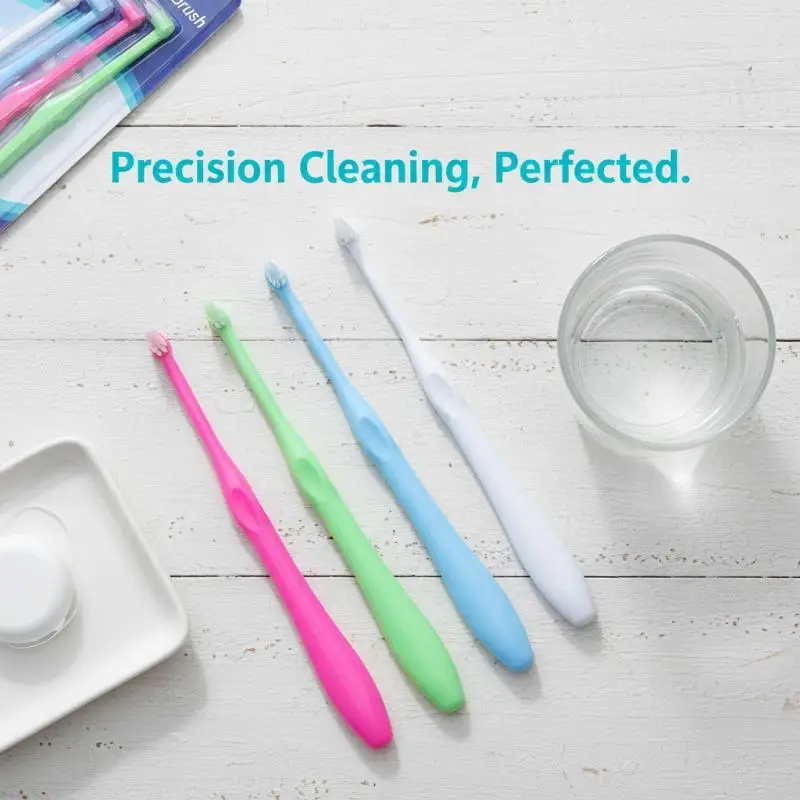 치아 청소 브러쉬 4개입 부드러운 치간 틈새용 싱글 빔 브레이스 및 치아 틈새용 전문 구강 관리 도구