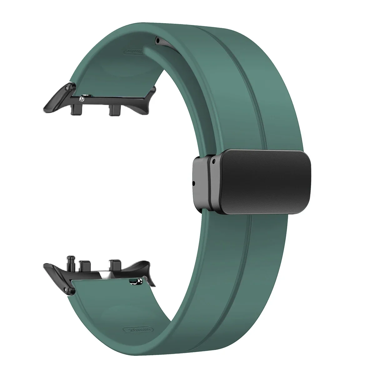 Silicone Sports Band with Magnetic D Buckle and PC Hollow Case - Universal Fit Bracelet