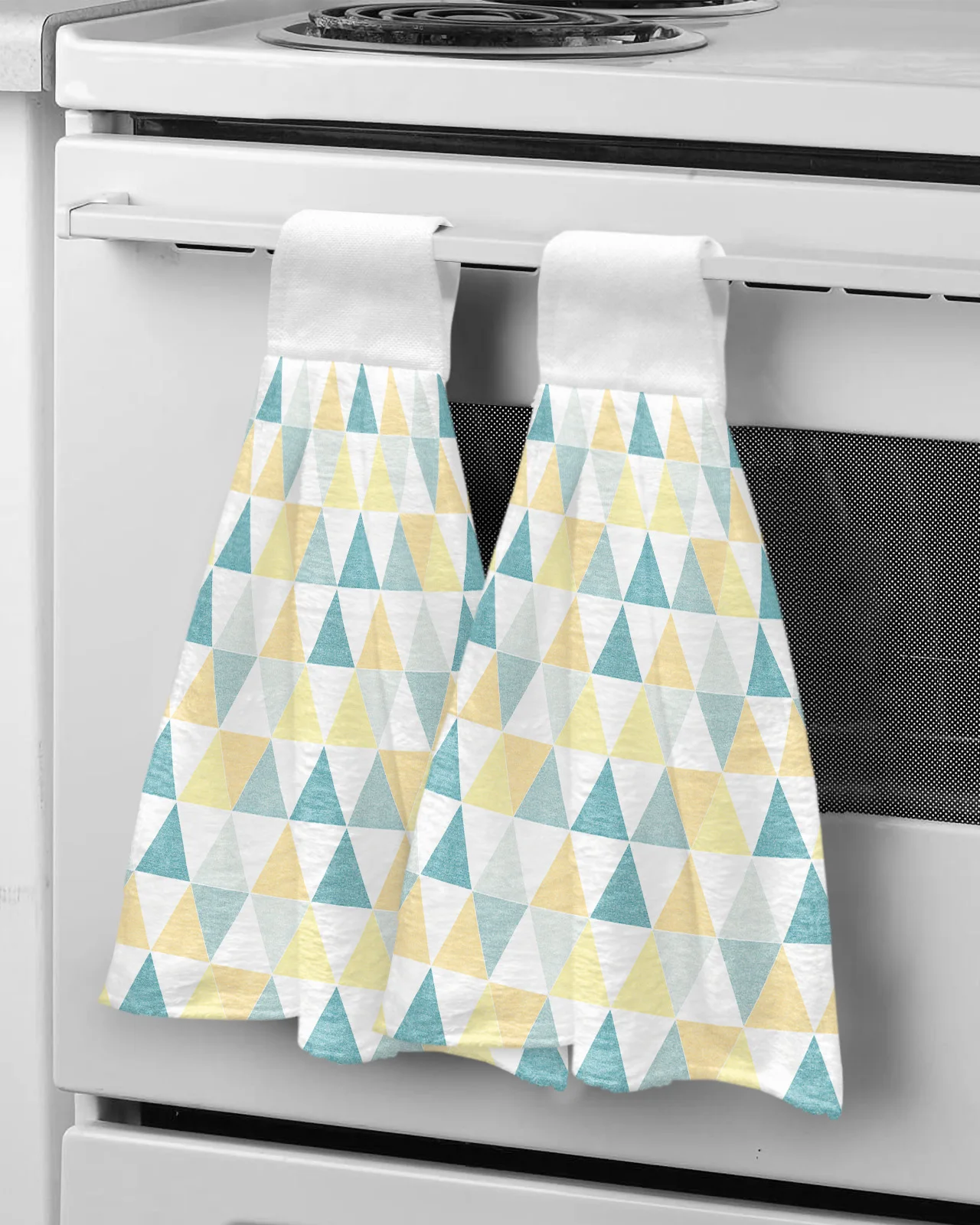 

Triangle Gradient Texture Hand Towels Microfiber Hanging Cloth Quick Dry Cleaning Cloth Xmas Kitchen Towel