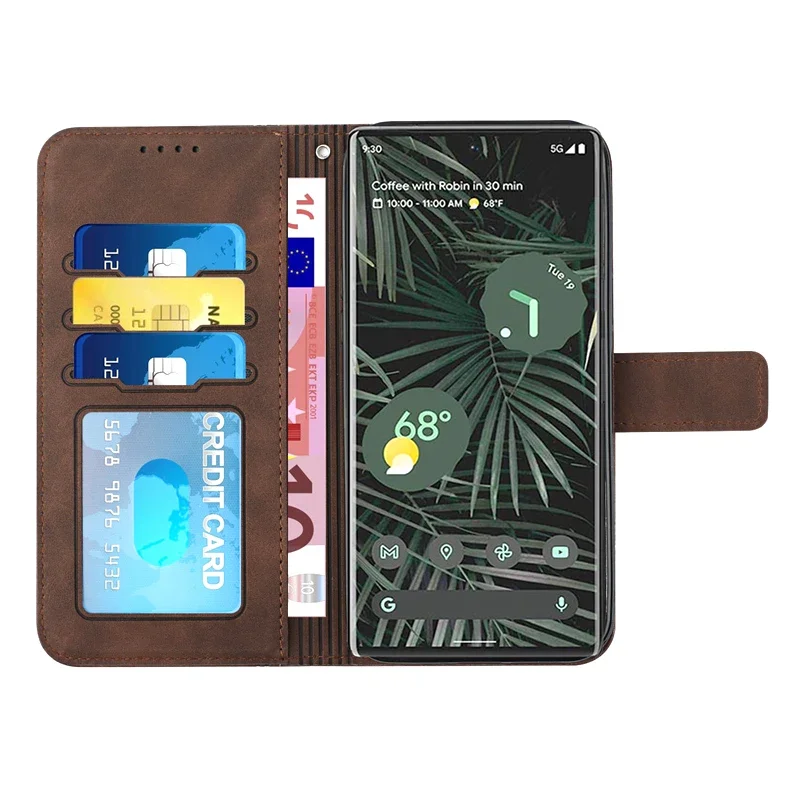 Google Pixel 8 8 Pro Pixel 7 7 Pro 7A용 플립 커버 Google Pixel 6A Pixel 6 6 Pro 카드 홀더용 무광택 가죽 지갑 케이스