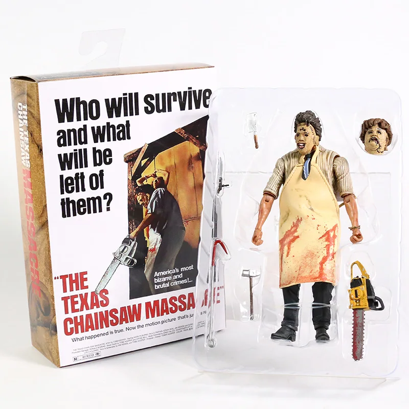 Neca Leatherface 7 Pollici Action Figure Con Accessori Model Figure Toy