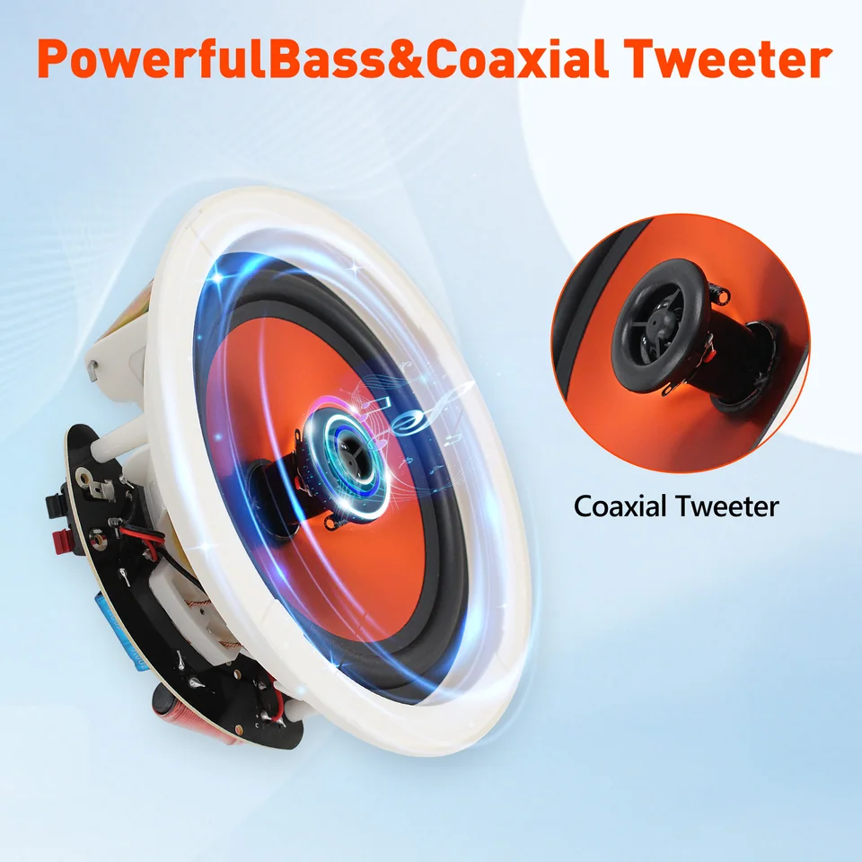 Pyle Speakers Herdio In-Ceiling Speakers 2-Way Flush Mount