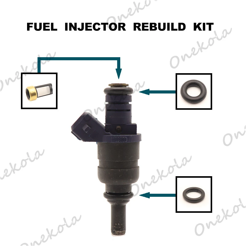 

Fuel Injector repair kit Orings Filters for 2001-2006 BMW 3.0L L6 1439800 13537546244 7546244