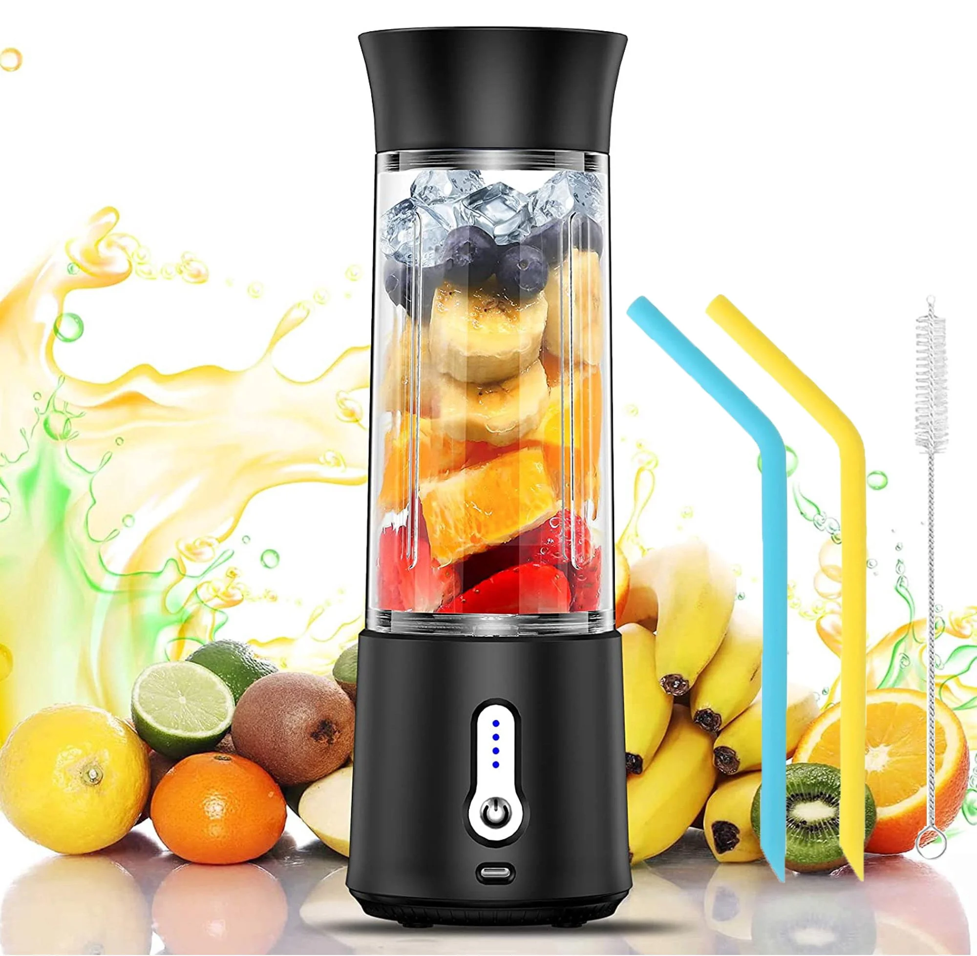 500ml Portable Juice Blender 4000mah Usb Fresh Juice Rechargeable Smoothie  150w Personal Juicer Cup Fruit Mixer Machine - AliExpress