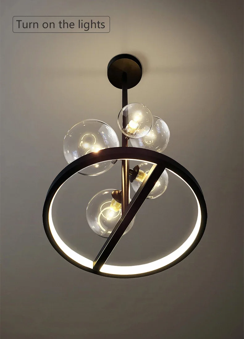 Modern Art Glass Chandelier Image 9