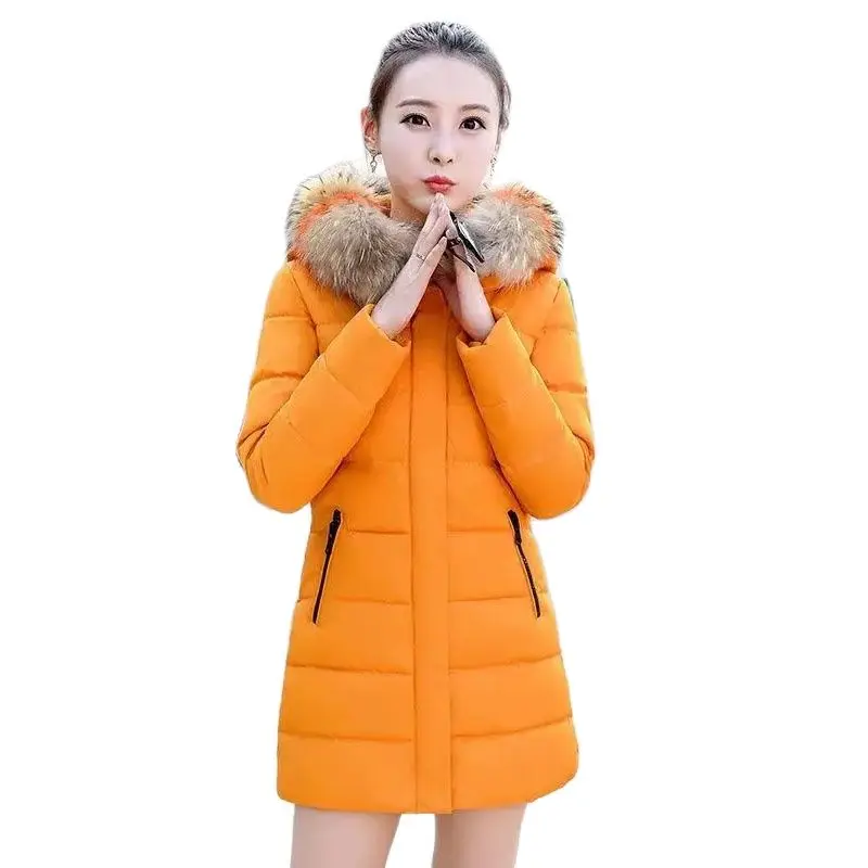 Anti-Season 2022 New And Long Autumn And Winter Warm Cotton Coat Korean Version Of Slim Ladies Fashion Down Cotton-padded Jacket