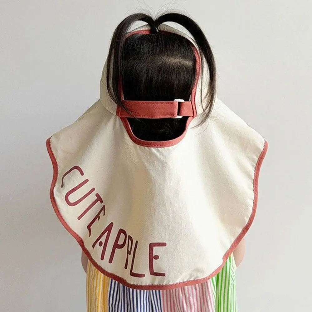 Casual Foldable Sun Hat with Neck Flap Cute UV Protection Big Brim Sunhat Lightweight Adjustable Kid Bucket Hat Travel