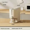 Sealed Rice Bucket One-Button Rice Dispenser Moisture Proof Rice Bucket with Cup Grain Powder Box Storage Food Cereal Container 5