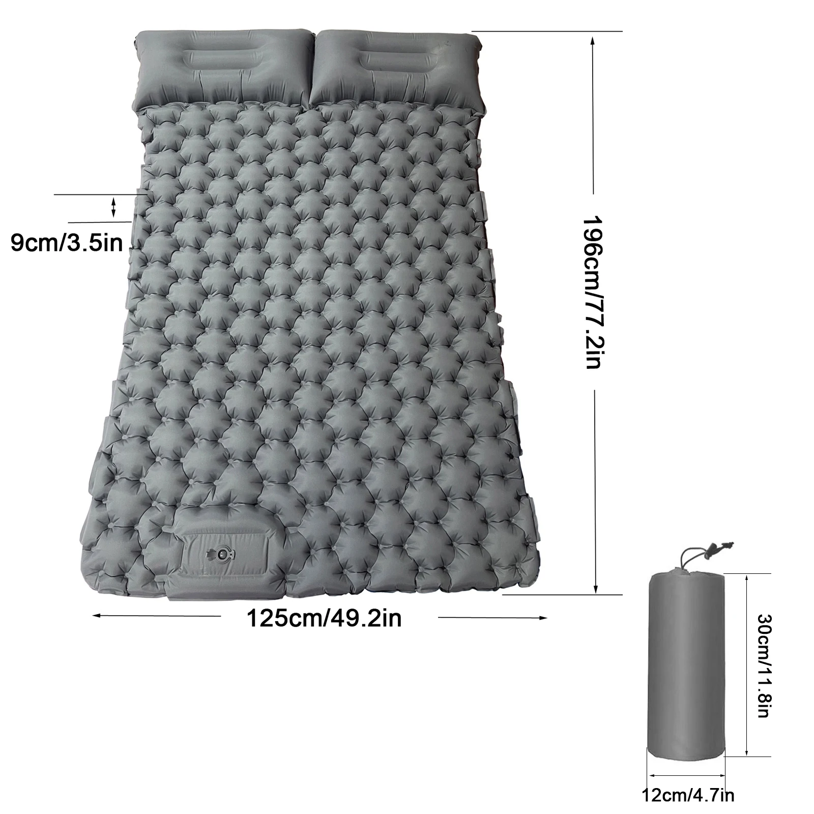 Outdoor Camping Double Inflatable Mattress Outdoor Sleeping Pad Bed Ultralight Folding Travel Air Mat Cushion Moistureproof inflatable mattress,camping mat,moisture proof mat