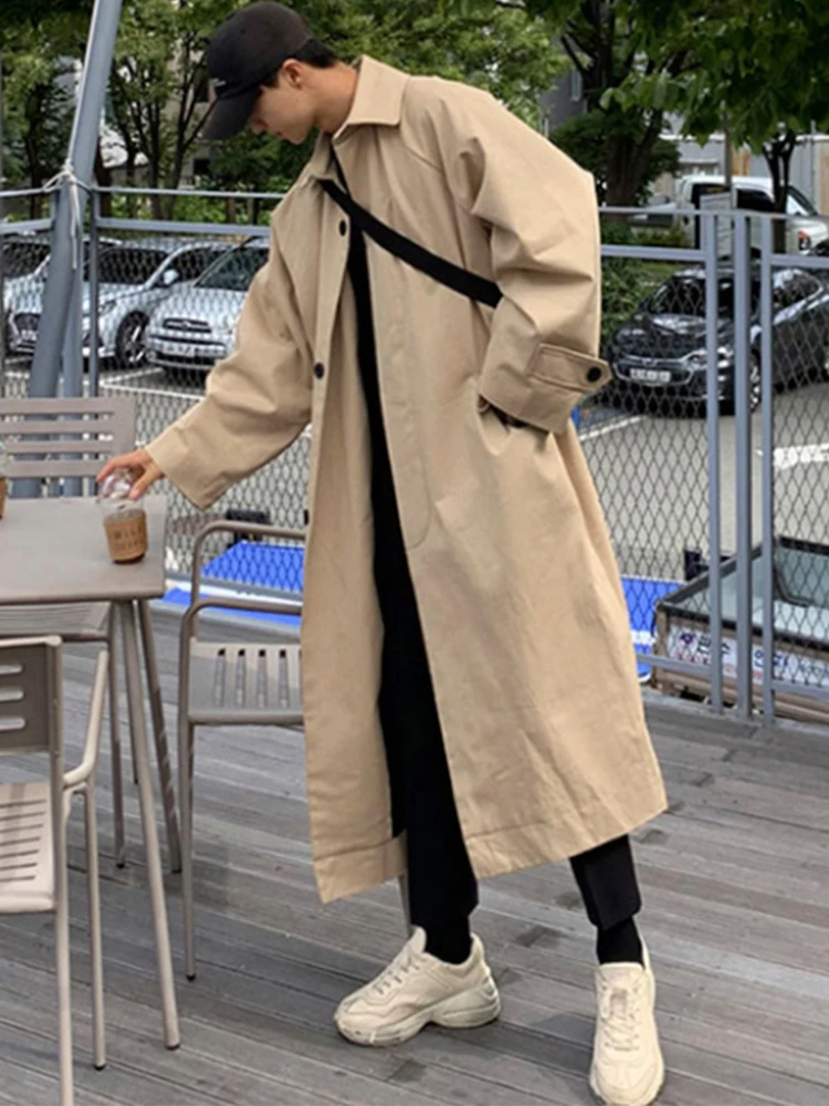 Raglan Sleeve Single Breasted Trench Coat | Black Single