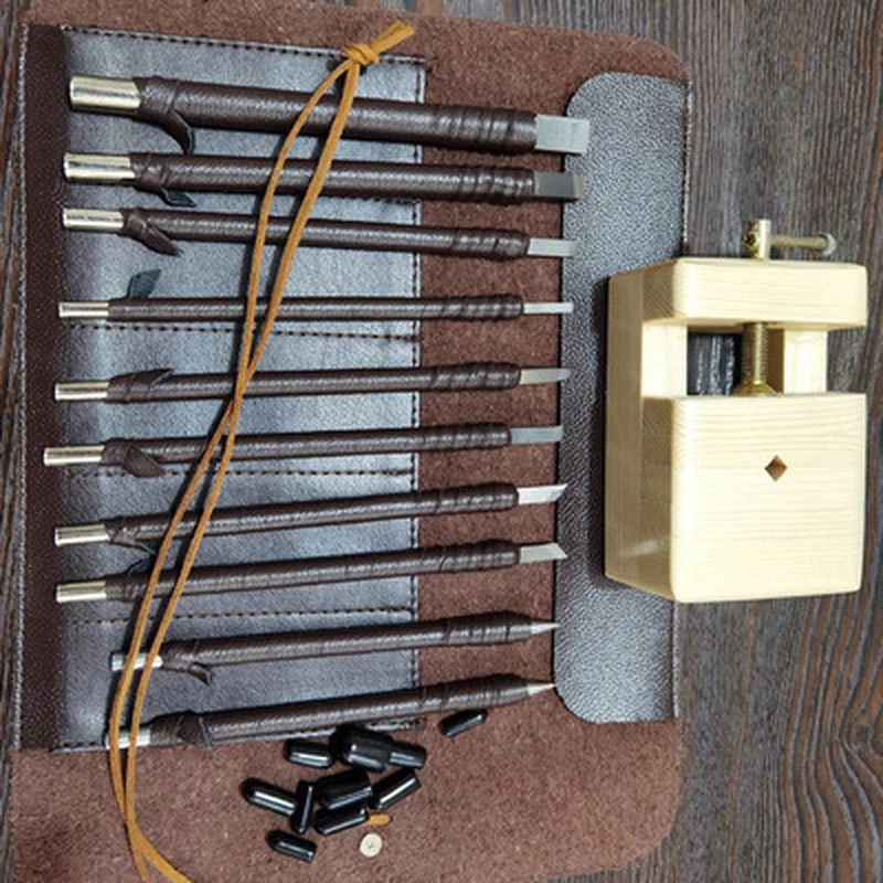 Set Di Strumenti Per Incisione Set Di Coltelli Per Intaglio In Acciaio Al Tungsteno Intaglio Del Legno Giada Intaglio Sigillo Utensili A Mano Con Bors