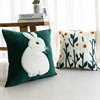 1psc Nordic Small Fresh Sofa Embroidery Pillow Cushion Bedroom Bed Pillowcover Decorative Backrest Flower Pillowcase 1