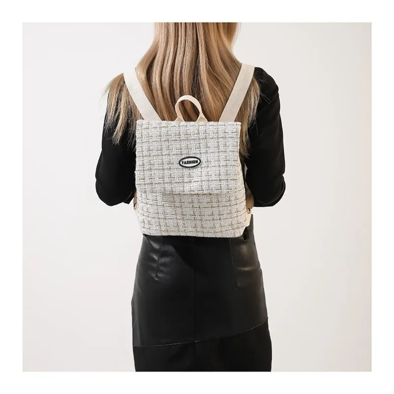 Woolen Trend Large-capacity Handbag New Temperament Fashion Simple Texture Female Backpack Designer Luxury Brand Shoulder Bag