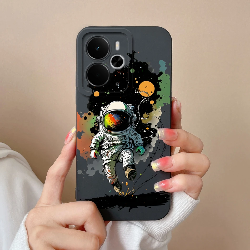 Elegant Rose Silicone Protective Phone Case - Soft Liquid Silicone Cover with Full Camera Protection, Realme 14T