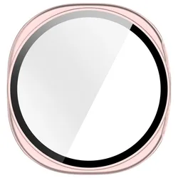 Premium Tempered Glass Protective Case for Smartwatch - Scratch-Resistant and Durable Cover Accessory (Matte Pink)