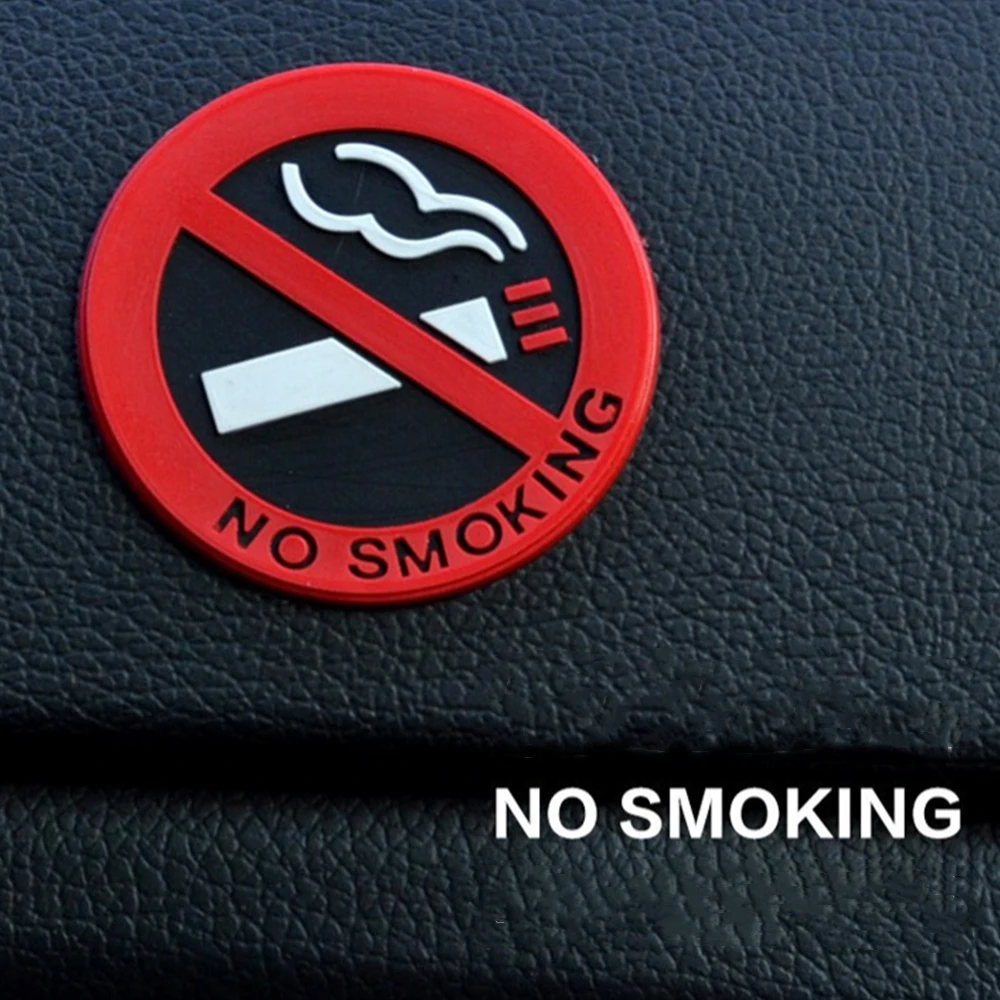 

5 Pcs Auto No Smoking Sign Sticker Warning Taxi Decal Sticker Creative