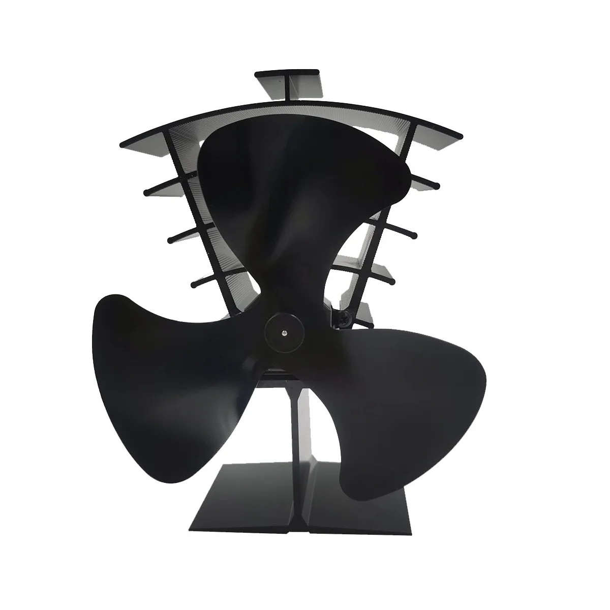 

For Wood/Log Burner/Fireplace Wood Stove Fan Small Designed 3 Blades Heat Powered Fireplace Fans Black TP2006-3