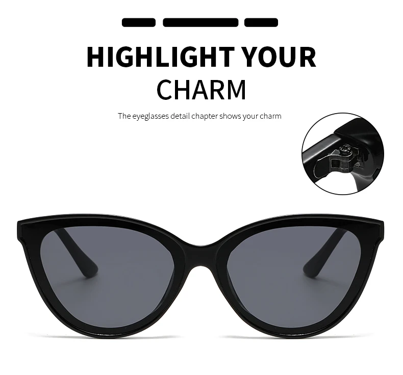 Wandern Große Rahmen Cat Eye Anti Licht Gläser Frauen Neue Retro Minimalistischen Stil Gradienten Gläser Hohe Qualität Brillen UV400 – Detail 1