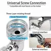 Metal Steel Faucet Extender Aerator Bubbler Nozzle Black 1080° Universal Rotation Water Faucet Sprayer Head for Kitchen Tap 4