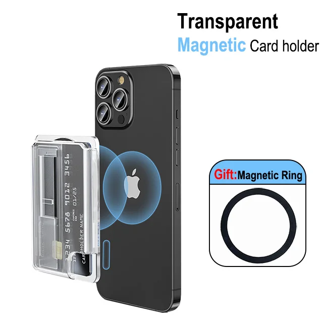 Magnetic Secure-Grip 3-Card Holder with Finger Loop