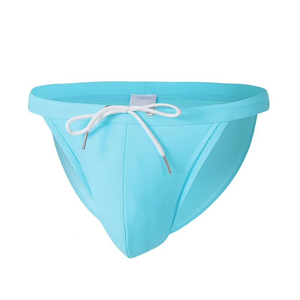 Men Summer Swimwear Swim Briefs Low Waist Bikini Beachwear Surf Board Shorts Sexy Big Pouch-Cup Surfing Swimming Trunks - 6
