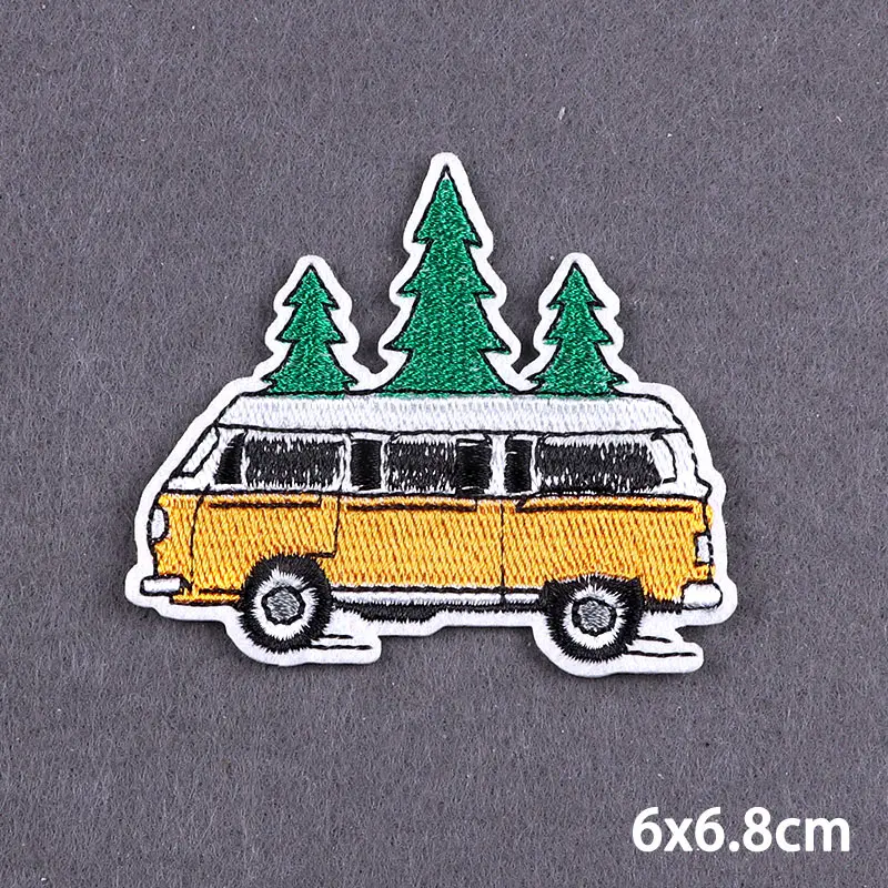 Diansour Eisen auf Patches für Kleidung thermoadhäsive Patches Abenteuer Landschaft Tier Stickerei Patch auf Kleidung DIY – Detail 29