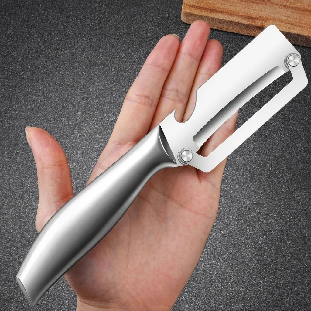 Stainless Steel Fruit Peeler with Bottle Opener Kitchen Vegetable Paring Knife Suitable for Pumpkin Winter Melon Pineapple Fruit