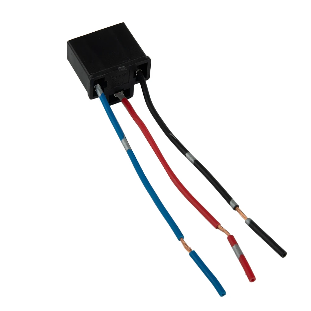 2 stücke Auto H4 3-pin Scheinwerfer Stecker Stecker Draht Buchse 12/24 V Für H4 HB472 472 birne Kupfer Draht Plug-in Exten Reparatur Lampenfassung – Detail 2