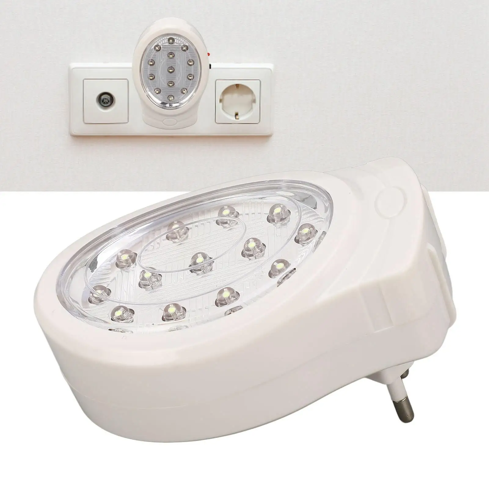 Rechargeable 2W LED Emergency Light Cold White Dual Mode Energy-Saving AC110-240V Power Failure Lamp