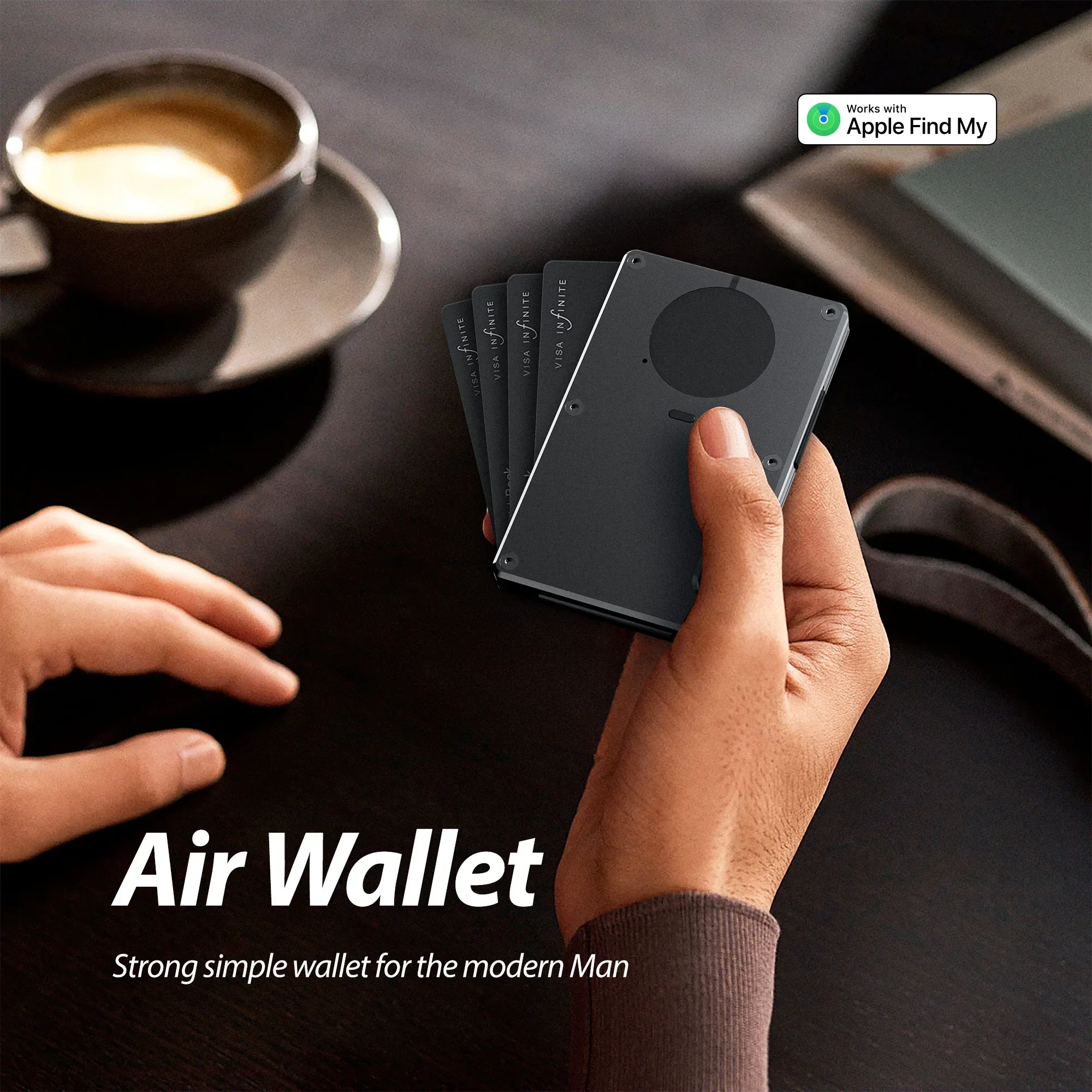 Smart Wallet with Find My APP Integration and RFID Blocking