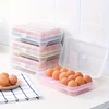 15 Grid Egg Storage Box Egg Tray With Lid Kitchen Refrigerator Egg Box Egg Drop Rack Egg Storage Boxes Fridge Egg Organizer 2