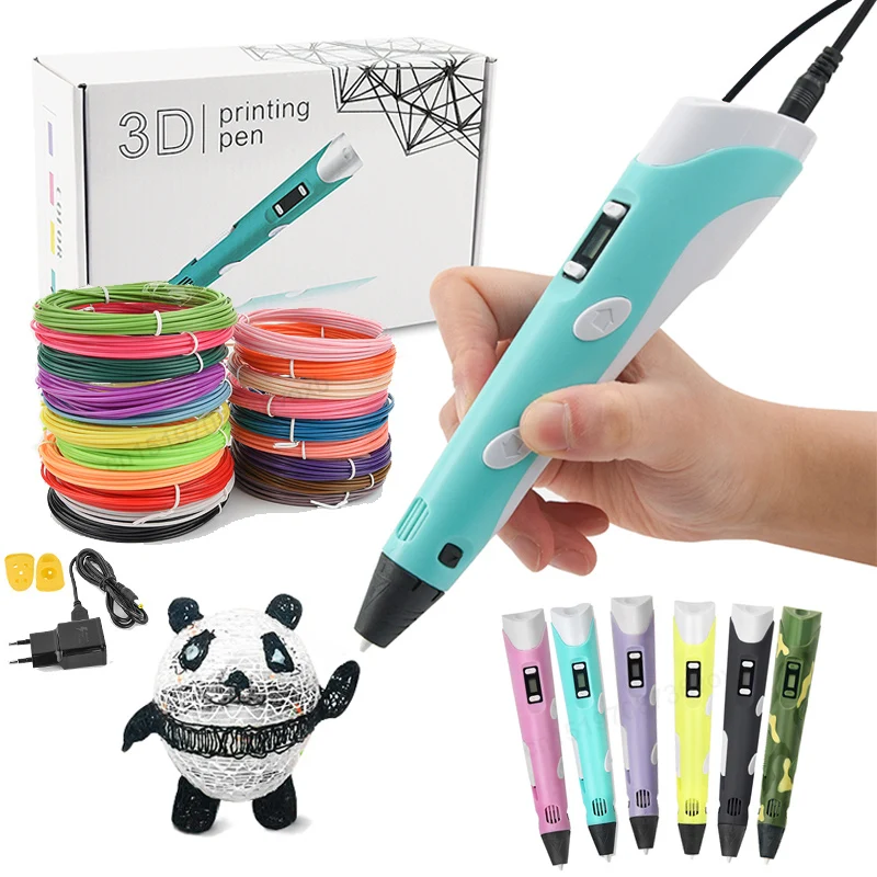 3D 펜, 3D 프린팅 펜, DIY 펜, 무료 PLA 필라멘트 리필, 어린이 드로잉 완구, 여아 및 남아용 크리에이티브 선물