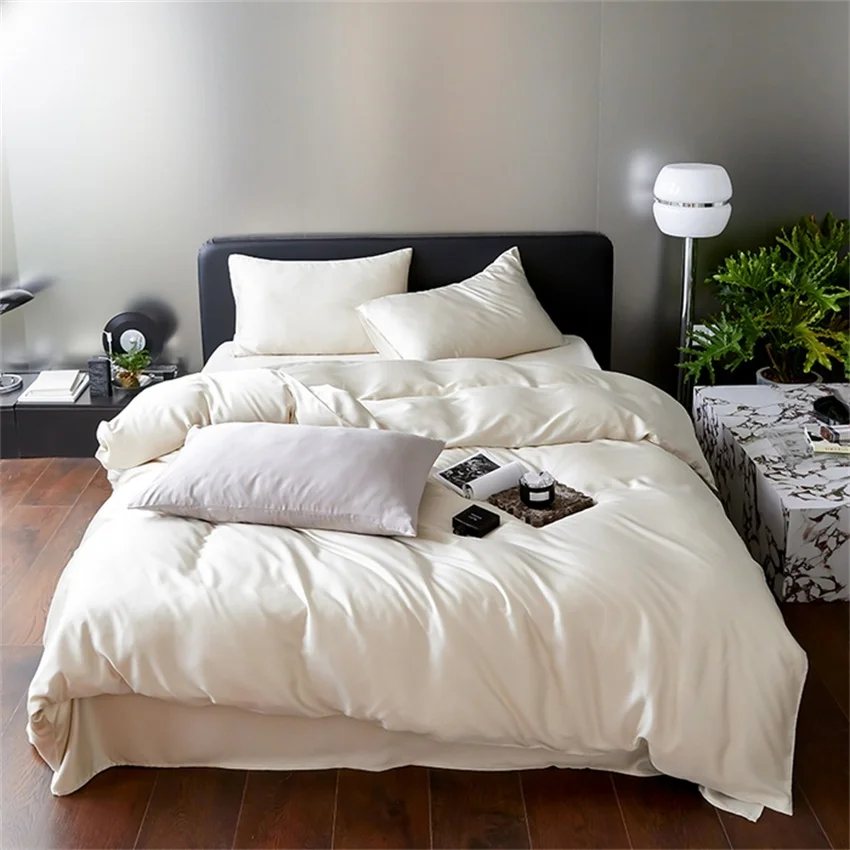 Silky 100% Bamboo Bedding Set Organic Pure Bamboo Duvet Cover Set with Quilt Cover Bed Sheet Pillowcase Luxury Cooling Bed Linen 6