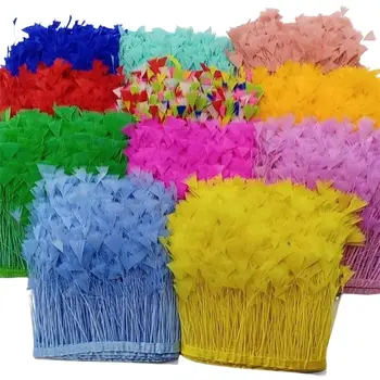 1 Metri Fagiano Piume di Pollo Trim Cucito In Abito Frangia Per I Vestiti Fai Da Te Cucito Decor Matrimonio Plume Artigianato Accessori