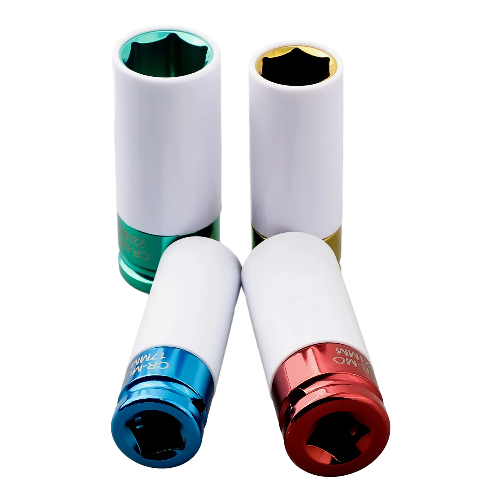 

4PCS 17-22mm Tire Protection Sleeve Wall Impact Wheel Nut Socket Repair Wrench Hard Wearing Nylon Sleeve Manual Tool