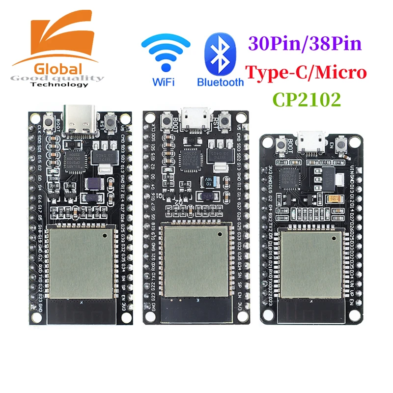 รูปสินค้า บอร์ดพัฒนา ESP32 30/38 พิน WiFi+Bluetooth สำหรับโปรเจกต์ IoT