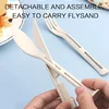 3-in-1 Portable Tableware Set Wheat Straw Dinnerware Detachable Cutlery Picnic Dinnerware Camping Cutlery Set Outdoor Camping 5