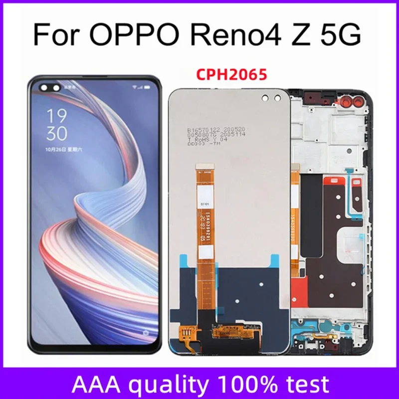 

6.57" For OPPO Reno4 Z 5G CPH2065 LCD Display Touch Screen Digitizer Assembly Replacement For Reno 4Z Reno4Z LCD Display