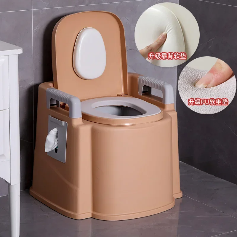 Camping Toilet  Elderly High LoadBearing Movable Commode Chair for Pregnant Women Designed for Comfort Adjustable Bathroom Seat 3