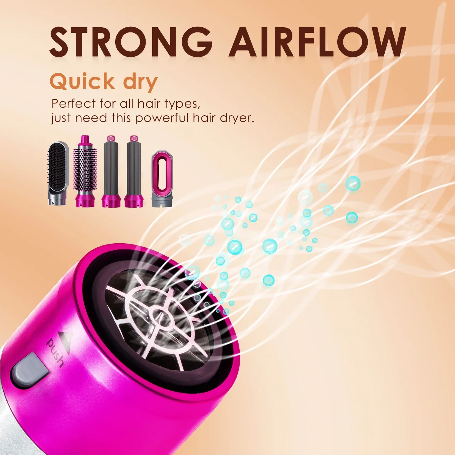 Hair Dryer 5-In-1 Electric Hair Comb Negative Ion Straight Curler Brush Blow Dryer Air Comb Removable Brush Kit Tool 3 Hair Dryer 5-In-1 Electric Hair Comb Negative Ion Straight Curler Brush Blow Dryer Air Comb Removable Brush Kit Tool 3