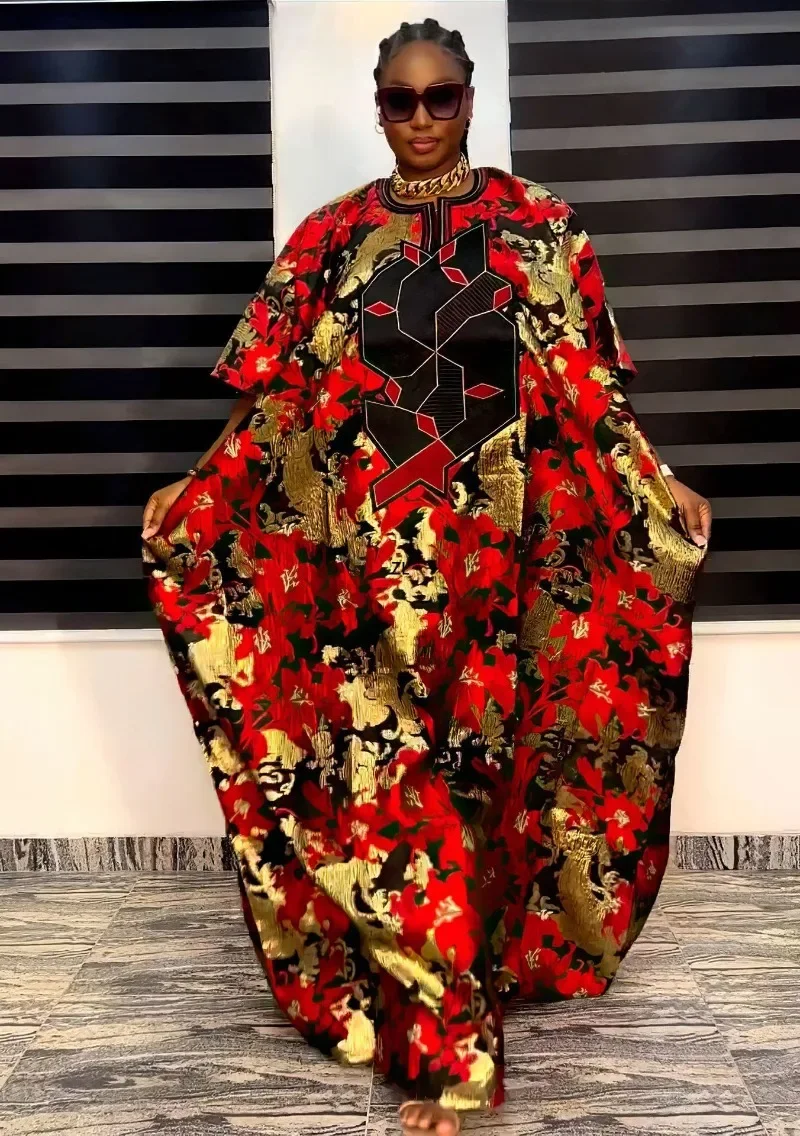 

Print Abaya African Long Dresses Women Ramadan Eid Djellaba Musulmane Dress Dubai Islam Elegant Loose Robe Femme Turkish Kaftan