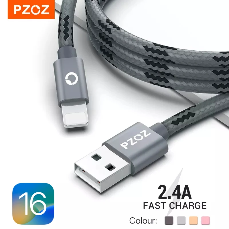 Cable USB De Carga Rápida Trenzado De Nailon Para IPhone 13 14 Pro Max