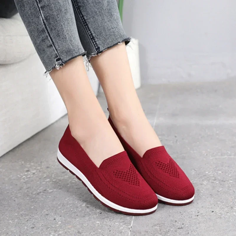 

Summer Women Mesh Breathable Flat Shoes 2023 New Ladies Comfort Light Casual Sneaker Women Slip on Loafers Outdoor Walking Shoes