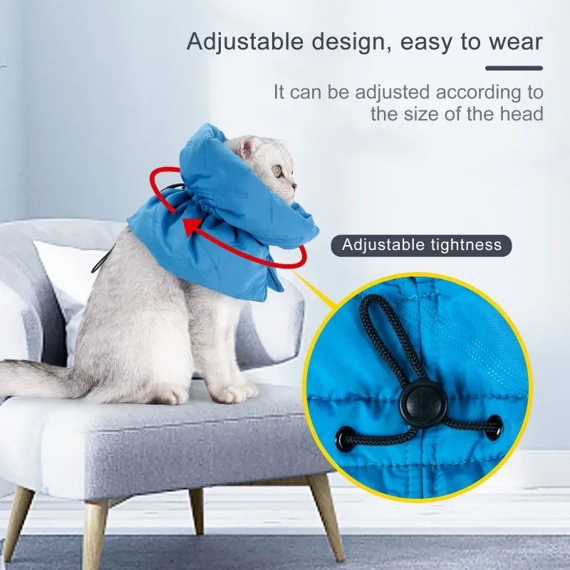Cat Elizabethan Collar Healing Protective Collar Recovery Collar for After Surgery Adjustable Wound Healing Pet Neck Cone 3